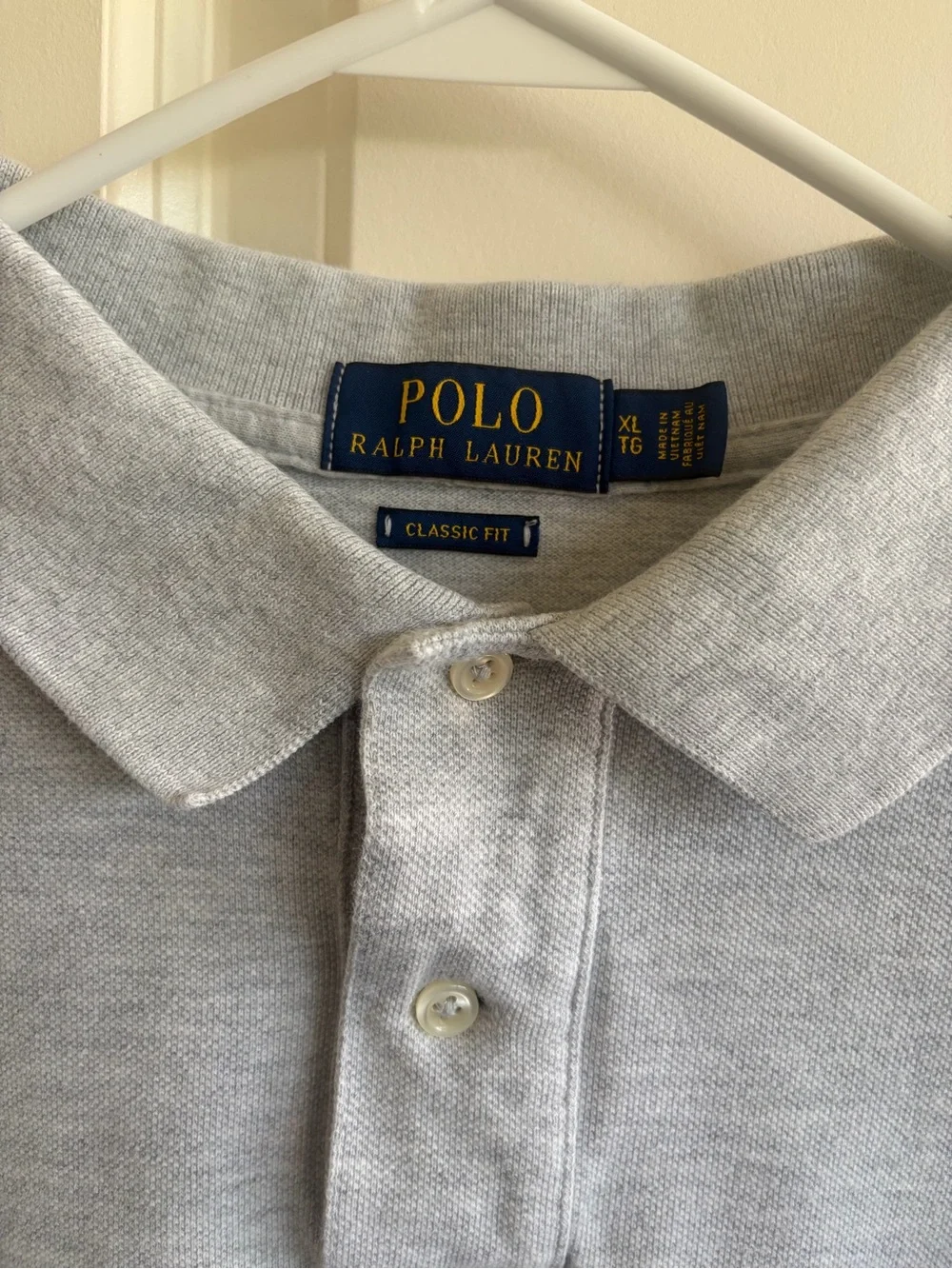Polo by Ralph Lauren Light Gray Men's Classic Fit Polo Shirt Size XL TG